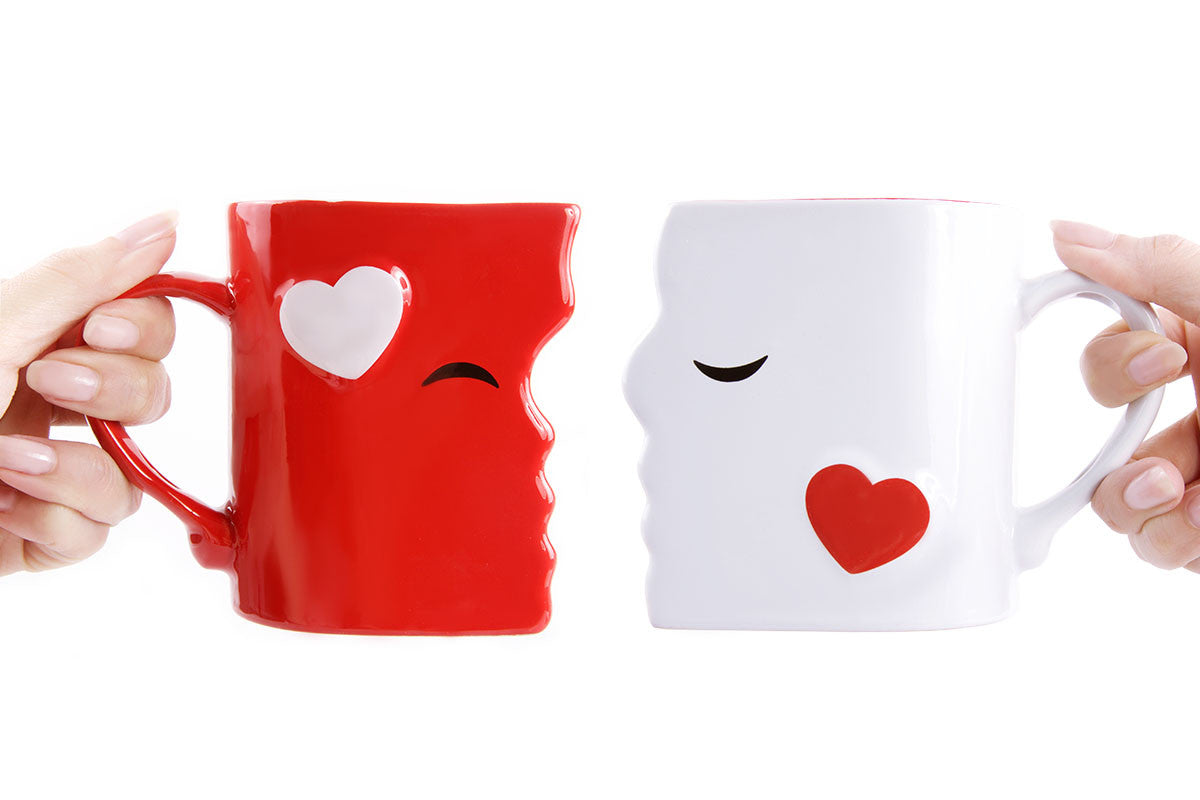 The Kissing Mugs, Unique Coffee Mugs