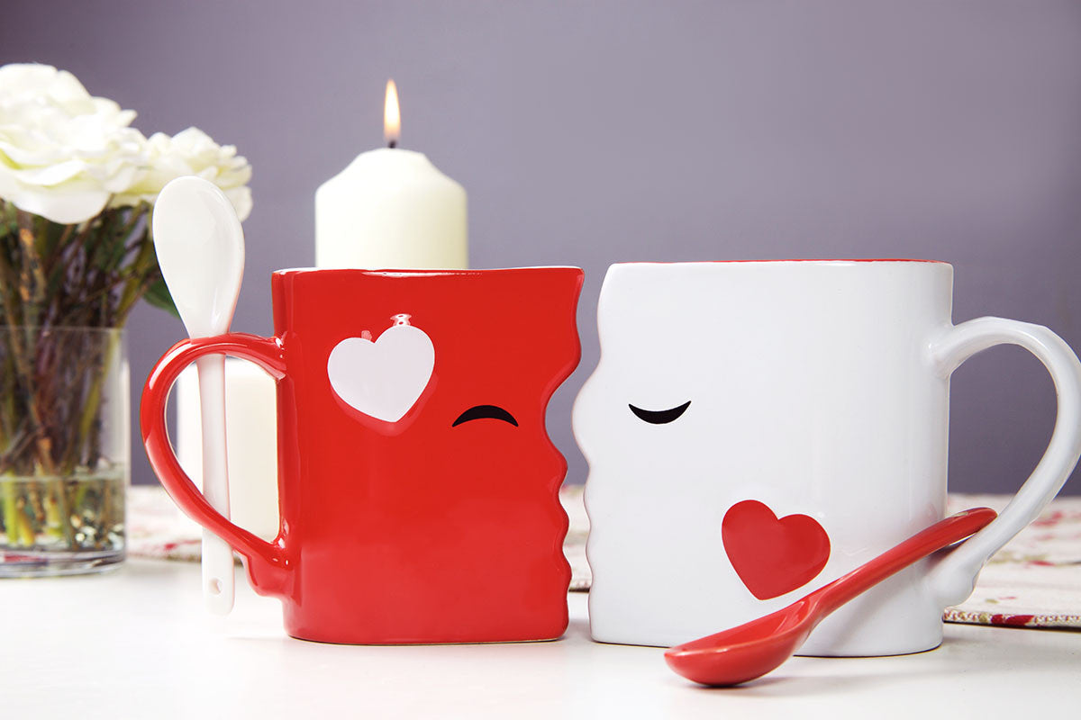 The Kissing Mugs, Unique Coffee Mugs